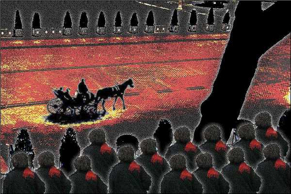 La carrozza di Hans (40,0x26,7 cm) - Via dei Fori Imperiali - Roma 2003