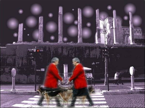 Indecisione (40,0x30,0 cm) - Via dei Fori Imperiali - Roma 2003